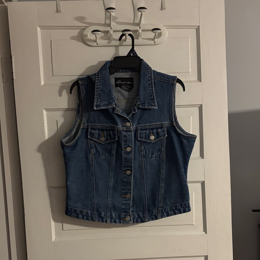 Y2K No Boundaries Blue Denim Vest
